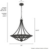 image:imageHunter  Perch Point 4Light Noble Bronze Casual Style Dimmable Large Pendant Light for Bedrooms Kitchens Dining Living Rooms  19428