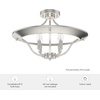 image:imageHunter  Perch Point 4light Brushed Nickel Extra Large Flush Mount Light Dimmable Casual Style Empire Shaped for Bedrooms Kitchens Dining Living Rooms  19423