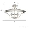 image:imageHunter  Perch Point 4light Brushed Nickel Extra Large Flush Mount Light Dimmable Casual Style Empire Shaped for Bedrooms Kitchens Dining Living Rooms  19423