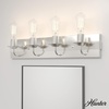 image:imageHunter  Perch Point 4light Brushed Nickel Medium Size Vanity Light Dimmable Casual Style for Bedrooms Kitchens Foyers Bathrooms  19435