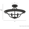 image:imageHunter  Perch Point 4light Noble Bronze Extra Large Flush Mount Light Dimmable Casual Style Empire Shaped for Bedrooms Kitchens Dining Living Rooms  19422