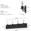 image:imageHunter  Perch Point 4light Noble Bronze Medium Size Vanity Light Dimmable Casual Style for Bedrooms Kitchens Foyers Bathrooms  19434Noble Bronze