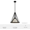 image:imageHunter  Rafner 1light Natural Black Iron Medium Size Pendant Light Dimmable Geometric Style Geometric Shaped for Bedrooms Kitchens Dining Living Rooms  19451Natural Black Iron