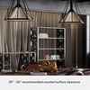 image:imageHunter  Rafner 1light Natural Black Iron Medium Size Pendant Light Dimmable Geometric Style Geometric Shaped for Bedrooms Kitchens Dining Living Rooms  19451Natural Black Iron