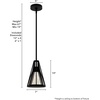 image:imageHunter  Rafner 1light Natural Black Iron Medium Size Pendant Light Dimmable Geometric Style Geometric Shaped for Bedrooms Kitchens Dining Living Rooms  19451Natural Iron