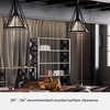 image:imageHunter  Rafner 1light Natural Black Iron Medium Size Pendant Light Dimmable Geometric Style Geometric Shaped for Bedrooms Kitchens Dining Living Rooms  19451Natural Iron