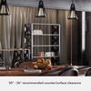 image:imageHunter  Rafner 1light Natural Black Iron Medium Size Pendant Light Dimmable Geometric Style Geometric Shaped for Bedrooms Kitchens Dining Living Rooms  19451Natural Iron