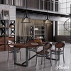 image:imageHunter  Rafner 1light Natural Black Iron Medium Size Pendant Light Dimmable Geometric Style Geometric Shaped for Bedrooms Kitchens Dining Living Rooms  19451Natural Black Iron