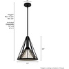 image:imageHunter  Rafner 1light Natural Black Iron Medium Size Pendant Light Dimmable Geometric Style Geometric Shaped for Bedrooms Kitchens Dining Living Rooms  19451Natural Iron