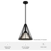 image:imageHunter  Rafner 1light Natural Black Iron Medium Size Pendant Light Dimmable Geometric Style Geometric Shaped for Bedrooms Kitchens Dining Living Rooms  19451Natural Iron