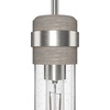 image:imageHunter  River Mill 1Light Brushed Nickel Mini Pendant Light Dimmable Rustic Style Cylinder Shaped for Bedrooms Kitchens Dining Living Rooms  19485