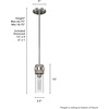 image:imageHunter  River Mill 1Light Brushed Nickel Mini Pendant Light Dimmable Rustic Style Cylinder Shaped for Bedrooms Kitchens Dining Living Rooms  19485