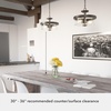 image:imageHunter  River Mill 2Light Rustic Iron Rustic Style Dimmable Large Flush Mount Light for Bedrooms Kitchens Dining Living Rooms  19486
