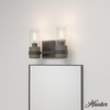 image:imageHunter  River Mill 2Light Rustic Iron Rustic Style Dimmable Small Vanity Light for Bedrooms Kitchens Foyers Bathrooms  19464