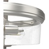 image:imageHunter  River Mill 2light Brushed Nickel Large Flush Mount Light Dimmable Rustic Style Bowl Shaped for Bedrooms Kitchens Dining Living Rooms  19487