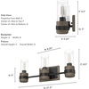 image:imageHunter  River Mill 3light Rustic Iron Medium Size Vanity Light Dimmable Rustic Style for Bedrooms Kitchens Foyers Bathrooms  19466