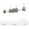 image:imageHunter  River Mill 4light Brushed Nickel Medium Size Vanity Light Dimmable Rustic Style for Bedrooms Kitchens Foyers Bathrooms  19469