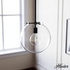 image:imageHunter  Sacha 1light Natural Black Iron Medium Size Pendant Light Dimmable Modern Style Globe Shaped for Bedrooms Kitchens Dining Living Rooms  19660