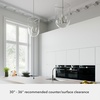 image:imageHunter  Sacha 3Light Brushed Nickel Modern Style Dimmable Medium Size Pendant Light for Bedrooms Kitchens Dining Living Rooms  19317