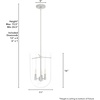 image:imageHunter  Sacha 3Light Brushed Nickel Modern Style Dimmable Medium Size Pendant Light for Bedrooms Kitchens Dining Living Rooms  19317