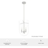 image:imageHunter  Sacha 3Light Brushed Nickel Modern Style Dimmable Medium Size Pendant Light for Bedrooms Kitchens Dining Living Rooms  19317