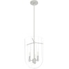 image:imageHunter  Sacha 3Light Brushed Nickel Modern Style Dimmable Medium Size Pendant Light for Bedrooms Kitchens Dining Living Rooms  19317