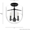 image:imageHunter  Sacha 3Light Natural Black Iron Modern Style Dimmable Medium Size Flush Mount Light for Bedrooms Kitchens Dining Living Rooms  19322Natural Iron