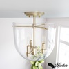 image:imageHunter  Sacha 3light Alturas Gold Medium Size Flush Mount Light Dimmable Modern Style Urn Shaped for Bedrooms Kitchens Dining Living Rooms  19387