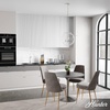 image:imageHunter  Sacha 3light Natural Black Iron Medium Size Pendant Light Dimmable Modern Style Globe Shaped for Bedrooms Kitchens Dining Living Rooms  19658Brushed Nickel