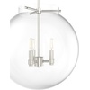 image:imageHunter  Sacha 3light Natural Black Iron Medium Size Pendant Light Dimmable Modern Style Globe Shaped for Bedrooms Kitchens Dining Living Rooms  19658Brushed Nickel