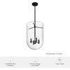 image:imageHunter  Sacha 4Light Natural Black Iron Medium Size Pendant Light Dimmable Modern Style Urn Shaped for Bedrooms Kitchens Dining Living Rooms  19320