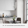 image:imageHunter  Sacha 4light Brushed Nickel Medium Size Pendant Light Dimmable Modern Style Urn Shaped for Bedrooms Kitchens Dining Living Rooms  19319