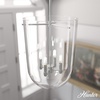 image:imageHunter  Sacha 4light Brushed Nickel Medium Size Pendant Light Dimmable Modern Style Urn Shaped for Bedrooms Kitchens Dining Living Rooms  19319