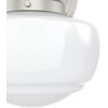 image:imageHunter  Saddle Creek 1Light Brushed Nickel Medium Size Sconce Light Dimmable Schoolhouse Style for Bedrooms Kitchens Foyers Bathrooms  19139