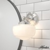 image:imageHunter  Saddle Creek 1Light Brushed Nickel Medium Size Sconce Light Dimmable Schoolhouse Style for Bedrooms Kitchens Foyers Bathrooms  19139