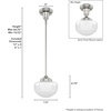 image:imageHunter  Saddle Creek 1Light Brushed Nickel Schoolhouse Style Dimmable Small Pendant Light for Bedrooms Kitchens Dining Living Rooms  19026Brushed Nickel