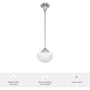 image:imageHunter  Saddle Creek 1Light Brushed Nickel Schoolhouse Style Dimmable Small Pendant Light for Bedrooms Kitchens Dining Living Rooms  19026Brushed Nickel