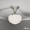image:imageHunter  Saddle Creek 1Light Brushed Nickel Schoolhouse Style Dimmable Small Pendant Light for Bedrooms Kitchens Dining Living Rooms  19026Brushed Nickel