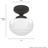 image:imageHunter  Saddle Creek 1Light Noble Bronze Schoolhouse Style Dimmable Small Flush Mount Light for Bedrooms Kitchens Foyers Bathrooms  19113