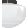 image:imageHunter  Saddle Creek 1Light Noble Bronze Schoolhouse Style Dimmable Small Flush Mount Light for Bedrooms Kitchens Foyers Bathrooms  19113