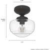 image:imageHunter  Saddle Creek 1Light Noble Bronze Schoolhouse Style Dimmable Small Flush Mount Light for Bedrooms Kitchens Foyers Bathrooms  19114