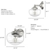 image:imageHunter  Saddle Creek 1light Brushed Nickel Medium Size Sconce Light Dimmable Schoolhouse Style for Bedrooms Kitchens Foyers Bathrooms  19140