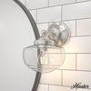 image:imageHunter  Saddle Creek 1light Brushed Nickel Medium Size Sconce Light Dimmable Schoolhouse Style for Bedrooms Kitchens Foyers Bathrooms  19140