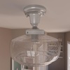 image:imageHunter  Saddle Creek 1light Brushed Nickel Small Pendant Light Dimmable Schoolhouse Style Schoolhouse Shaped for Bedrooms Kitchens Dining Living Rooms  19189Brushed Nickel