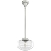image:imageHunter  Saddle Creek 1light Brushed Nickel Small Pendant Light Dimmable Schoolhouse Style Schoolhouse Shaped for Bedrooms Kitchens Dining Living Rooms  19189Brushed Nickel