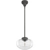 image:imageHunter  Saddle Creek 1light Brushed Nickel Small Pendant Light Dimmable Schoolhouse Style Schoolhouse Shaped for Bedrooms Kitchens Dining Living Rooms  19189Noble Bronze