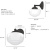 image:imageHunter  Saddle Creek 1light Noble Bronze Medium Size Sconce Light Dimmable Schoolhouse Style for Bedrooms Kitchens Foyers Bathrooms  19186Noble Bronze