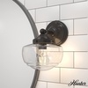 image:imageHunter  Saddle Creek 1light Noble Bronze Medium Size Sconce Light Dimmable Schoolhouse Style for Bedrooms Kitchens Foyers Bathrooms  19270