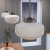 image:imageHunter  Saddle Creek 1light Noble Bronze Small Pendant Light Dimmable Schoolhouse Style Schoolhouse Shaped for Bedrooms Kitchens Dining Living Rooms  19188