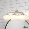 image:imageHunter  Saddle Creek 3Light Brushed Nickel Schoolhouse Style Dimmable Medium Size Vanity Light for Bedrooms Kitchens Foyers Bathrooms  19460
